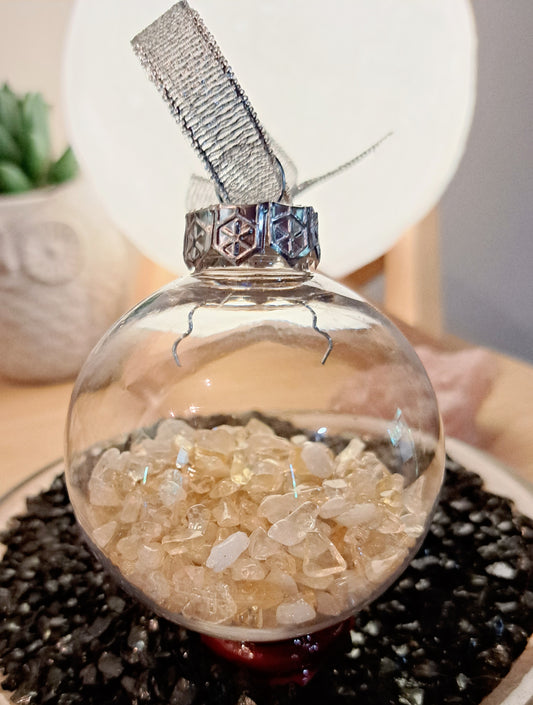 Crystal Christmas Bauble ~ Citrine